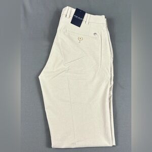 Peter Millar Golf Pants Crown Crafted Surge 32 x 32 Oat Beige Polyester